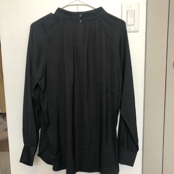 Loft Mock Neck Black Tunic/Blouse - Picture 3 of 3